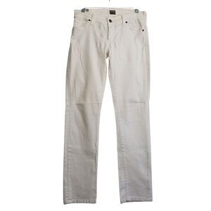 Citizens of Humanity Women's White Ava Straight Leg Jeans, Size 27